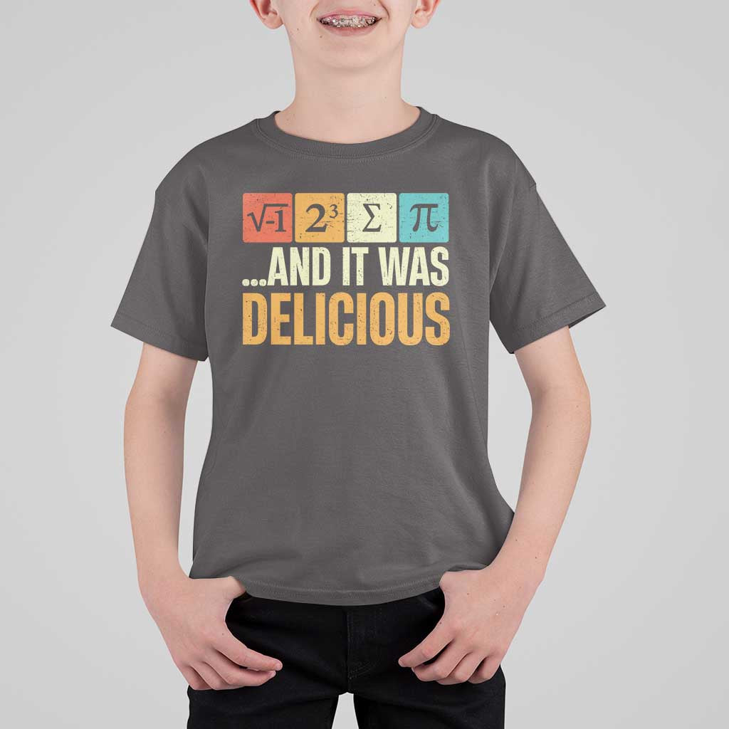 Funny Pi Day T Shirt For Kid I Ate Some Pie and It Was Delicious