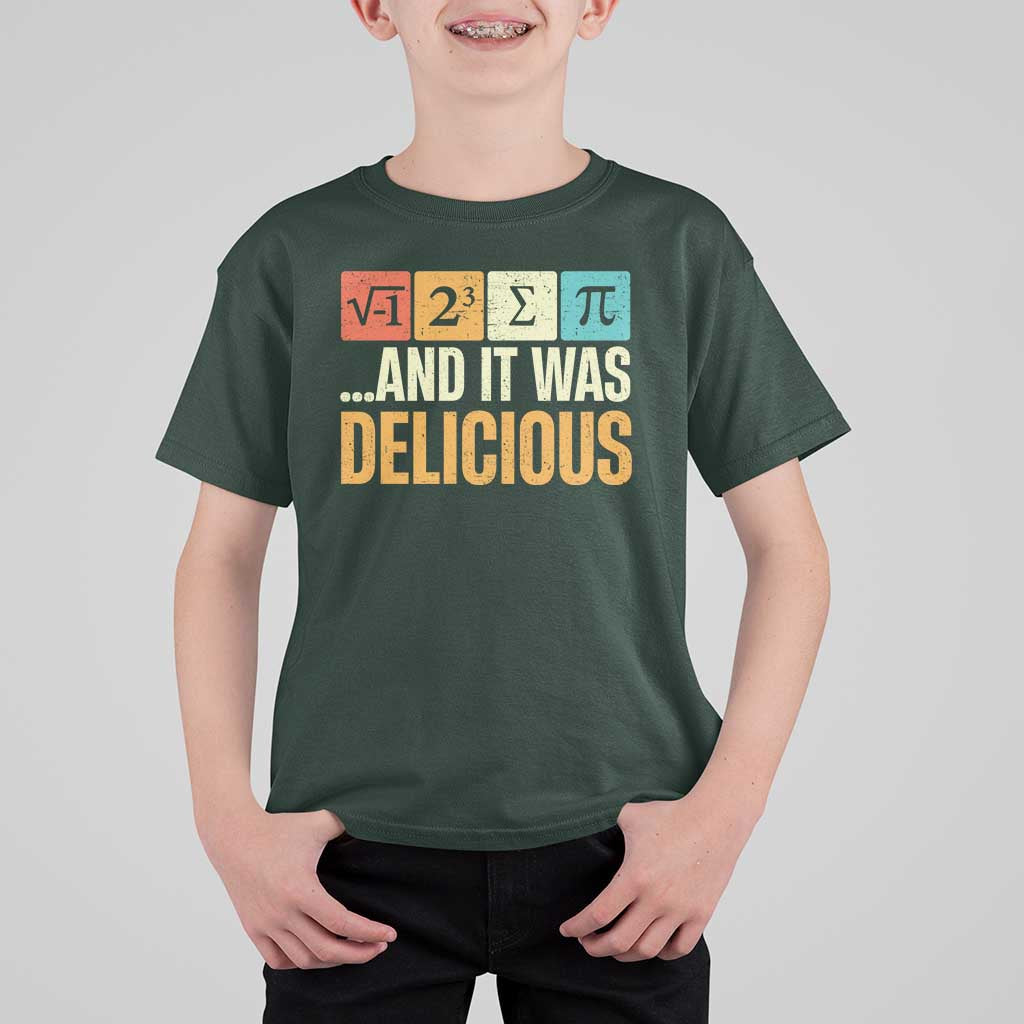Funny Pi Day T Shirt For Kid I Ate Some Pie and It Was Delicious