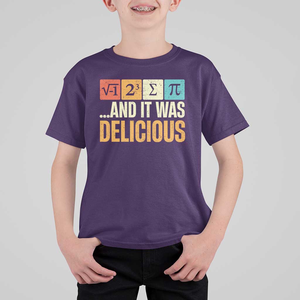 Funny Pi Day T Shirt For Kid I Ate Some Pie and It Was Delicious