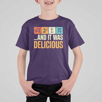 Funny Pi Day T Shirt For Kid I Ate Some Pie and It Was Delicious