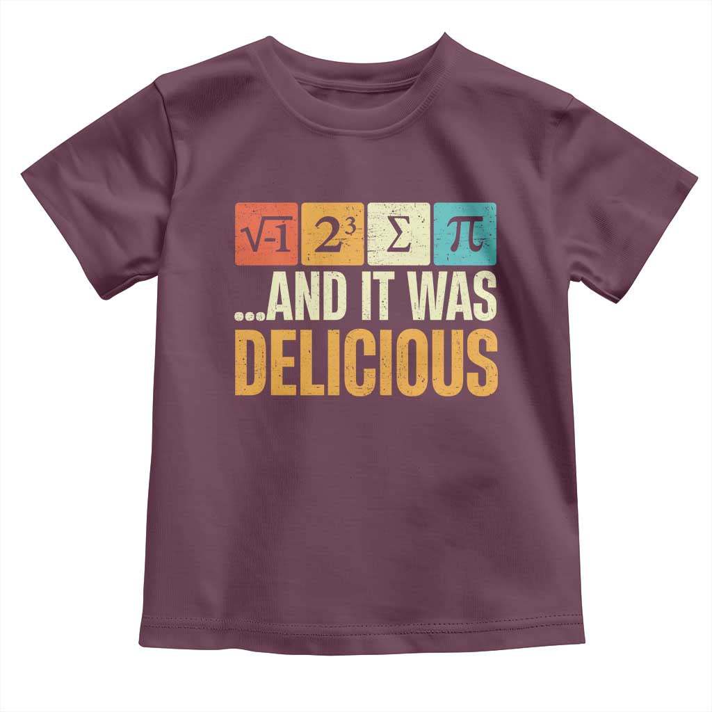 Funny Pi Day Toddler T Shirt I Ate Some Pie and It Was Delicious