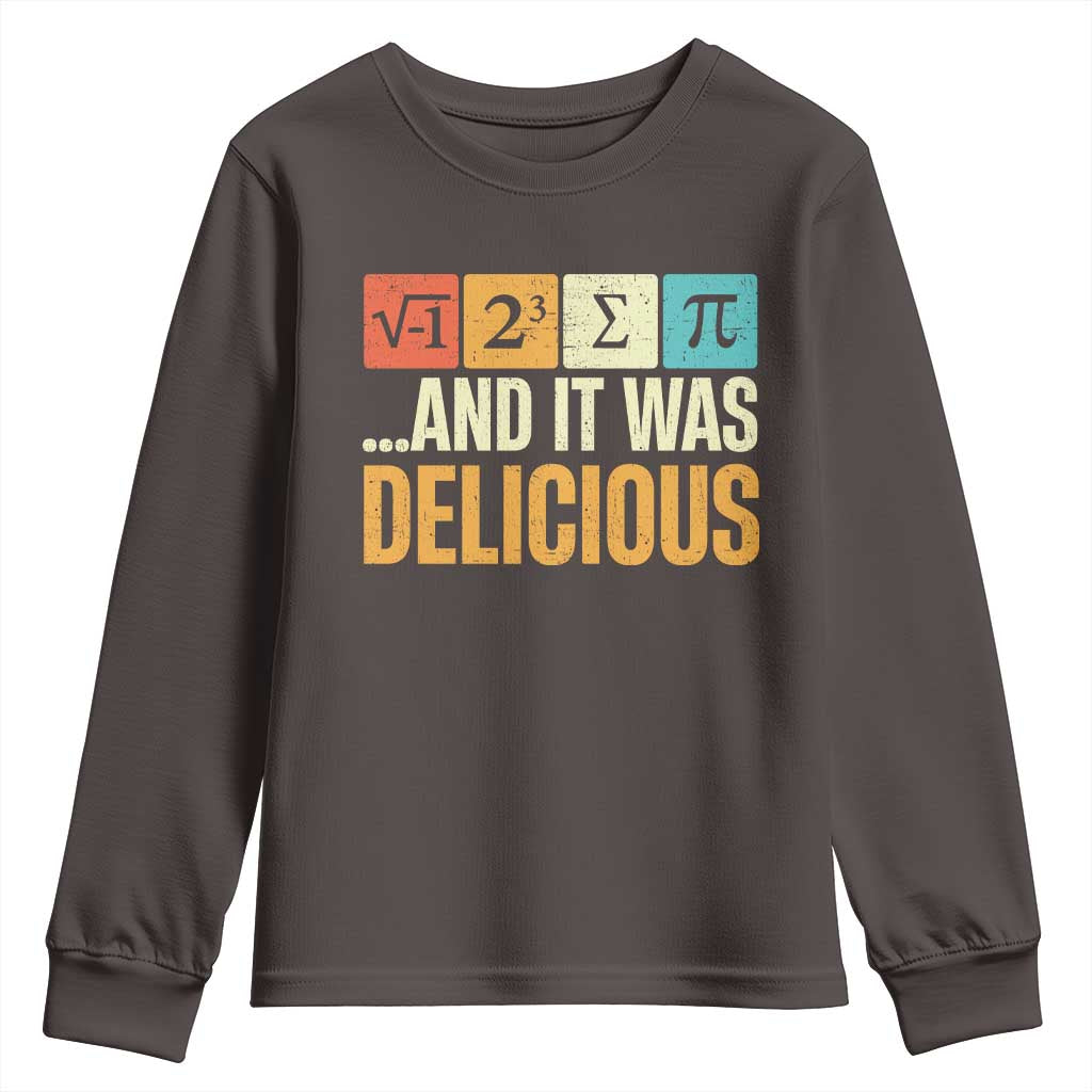 Funny Pi Day Youth Sweatshirt I Ate Some Pie and It Was Delicious