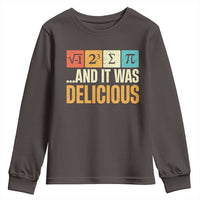 Funny Pi Day Youth Sweatshirt I Ate Some Pie and It Was Delicious