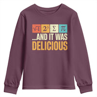 Funny Pi Day Youth Sweatshirt I Ate Some Pie and It Was Delicious