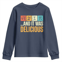 Funny Pi Day Youth Sweatshirt I Ate Some Pie and It Was Delicious