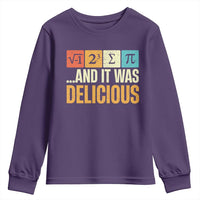 Funny Pi Day Youth Sweatshirt I Ate Some Pie and It Was Delicious