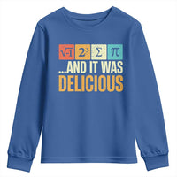 Funny Pi Day Youth Sweatshirt I Ate Some Pie and It Was Delicious