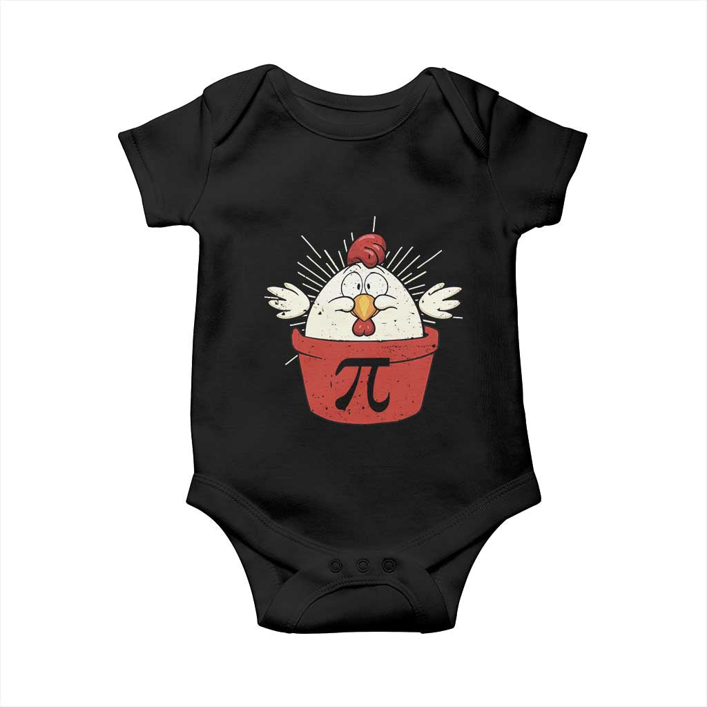 Funny Pi Day Baby Onesie Chicken Pot Pi Math Lover