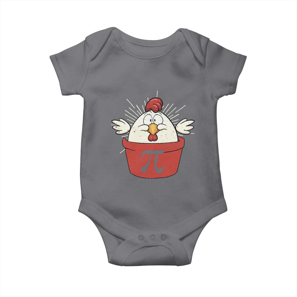 Funny Pi Day Baby Onesie Chicken Pot Pi Math Lover