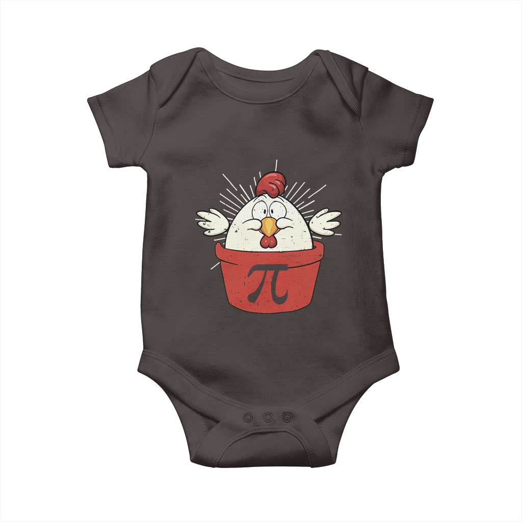 Funny Pi Day Baby Onesie Chicken Pot Pi Math Lover