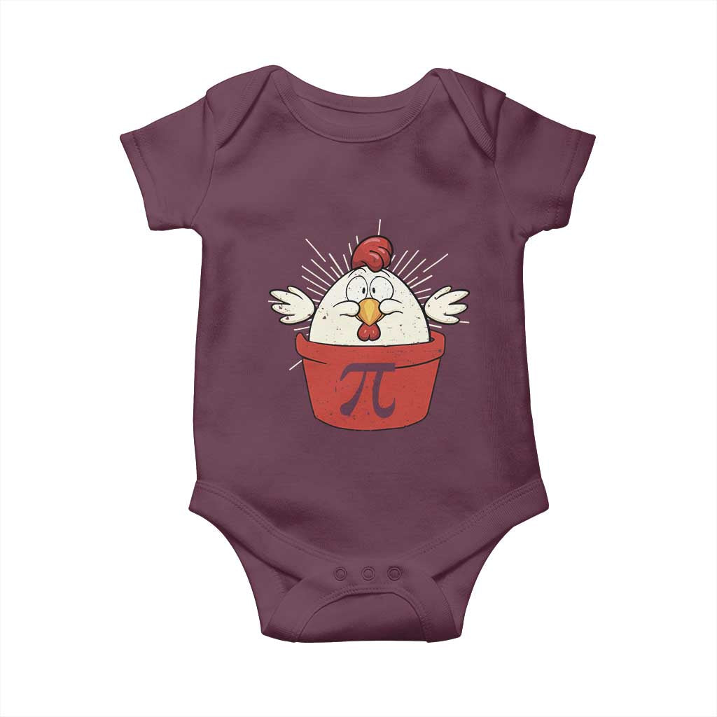 Funny Pi Day Baby Onesie Chicken Pot Pi Math Lover