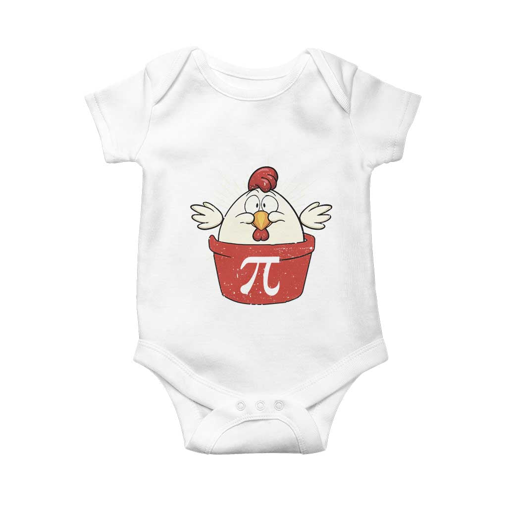 Funny Pi Day Baby Onesie Chicken Pot Pi Math Lover