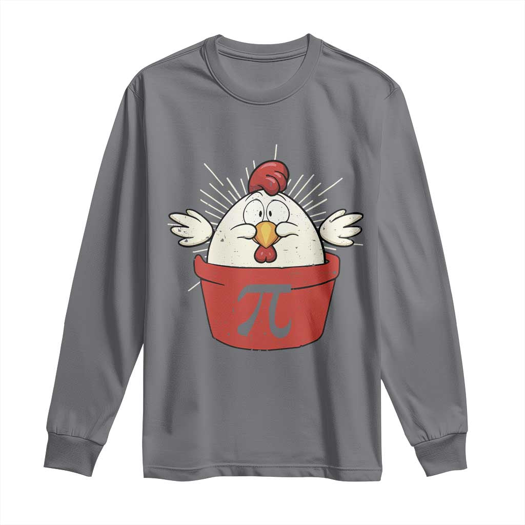 Funny Pi Day Long Sleeve Shirt Chicken Pot Pi Math Lover