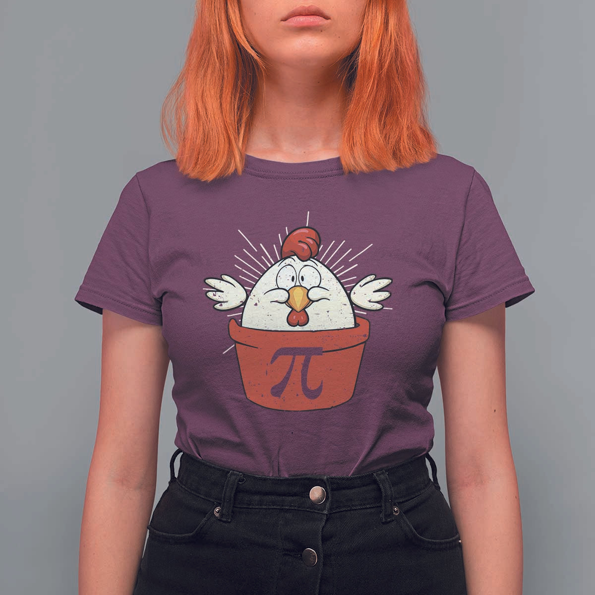 Funny Pi Day T Shirt For Women Chicken Pot Pi Math Lover