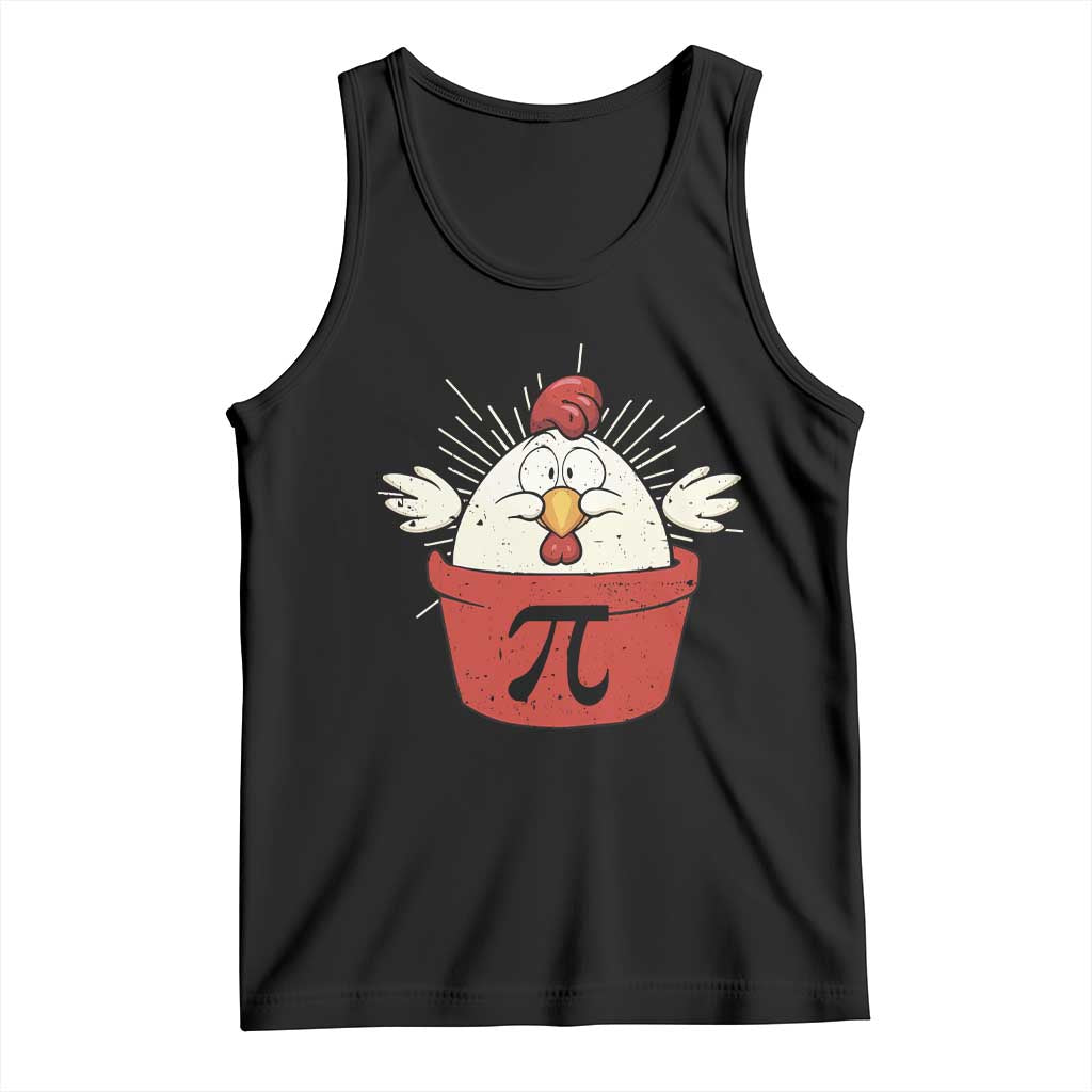 Funny Pi Day Tank Top Chicken Pot Pi Math Lover
