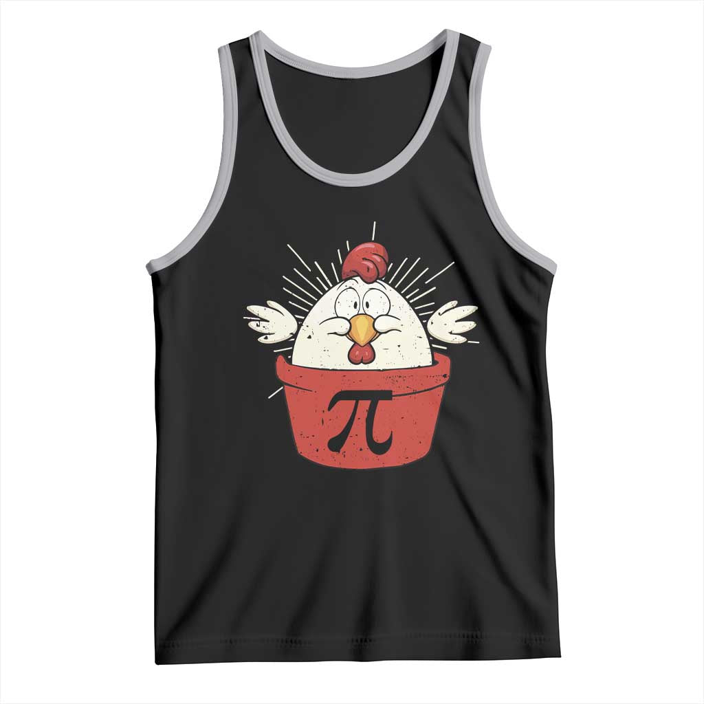 Funny Pi Day Tank Top Chicken Pot Pi Math Lover