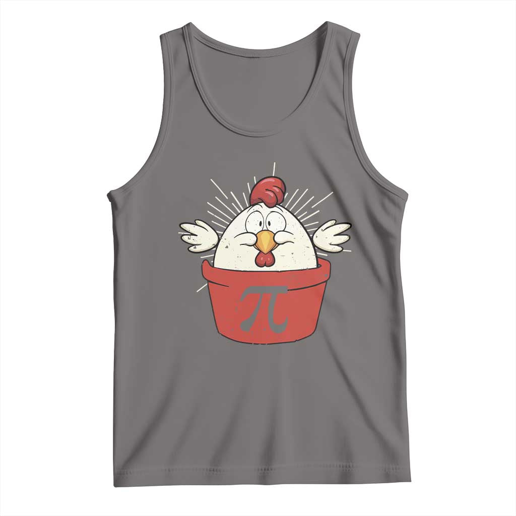 Funny Pi Day Tank Top Chicken Pot Pi Math Lover