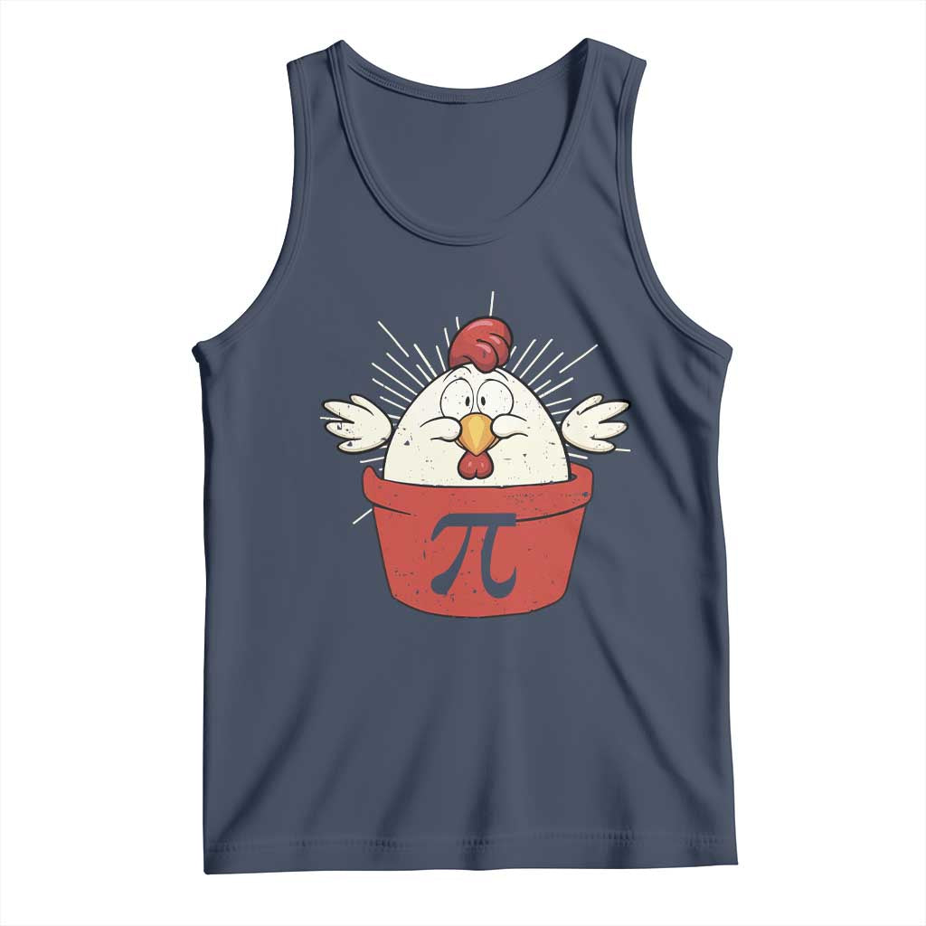 Funny Pi Day Tank Top Chicken Pot Pi Math Lover