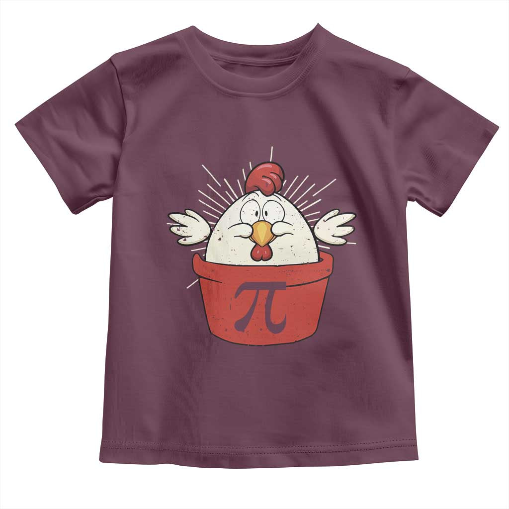 Funny Pi Day Toddler T Shirt Chicken Pot Pi Math Lover