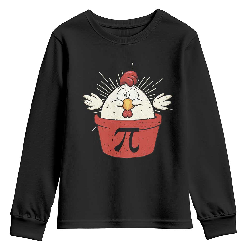 Funny Pi Day Youth Sweatshirt Chicken Pot Pi Math Lover