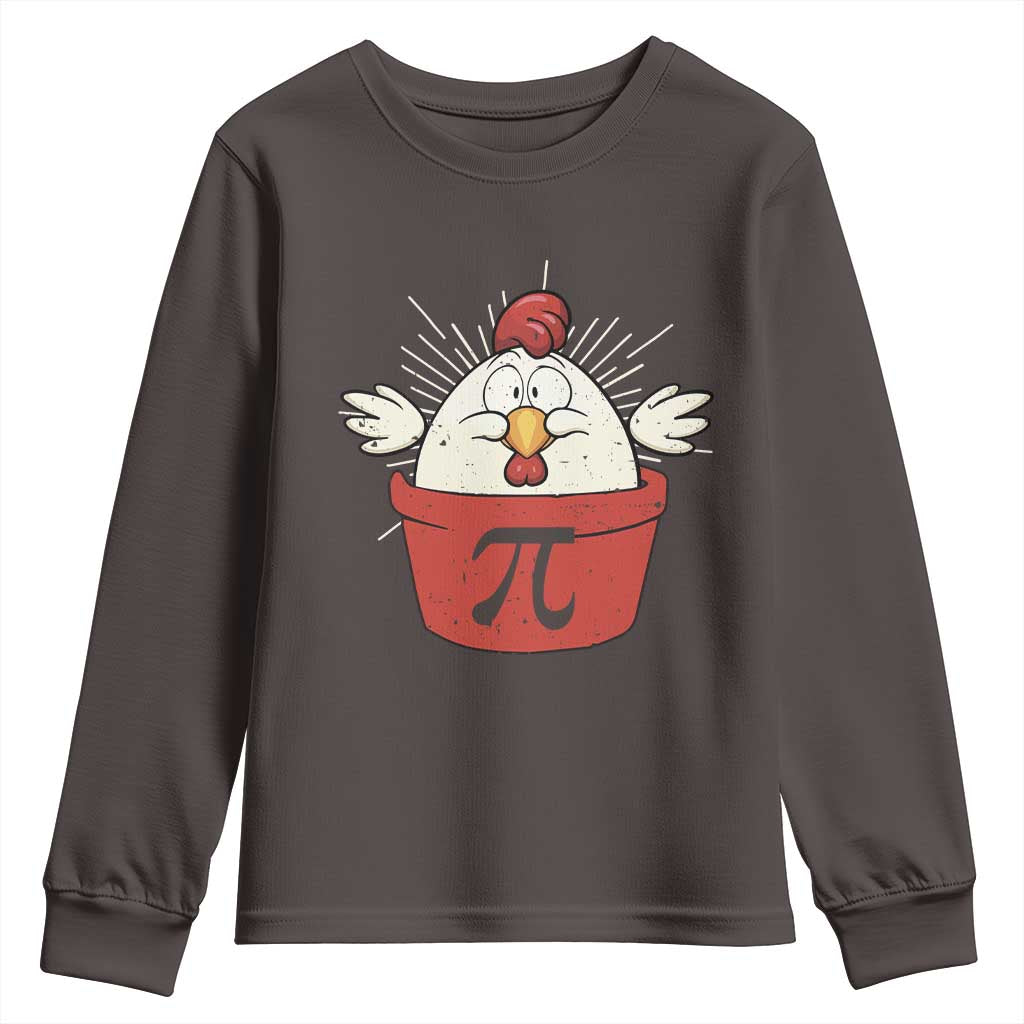 Funny Pi Day Youth Sweatshirt Chicken Pot Pi Math Lover