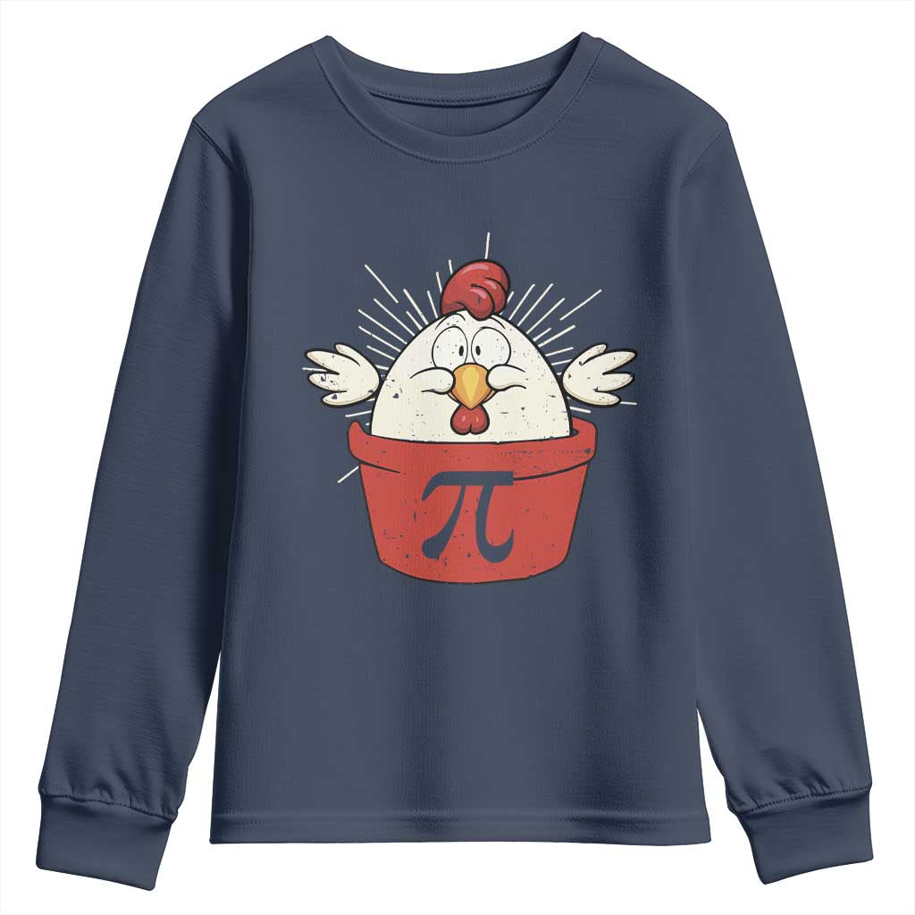 Funny Pi Day Youth Sweatshirt Chicken Pot Pi Math Lover