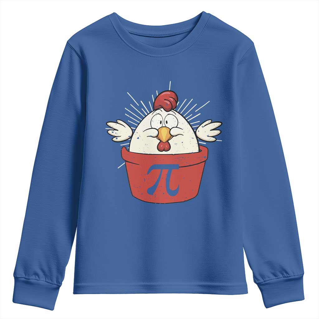 Funny Pi Day Youth Sweatshirt Chicken Pot Pi Math Lover