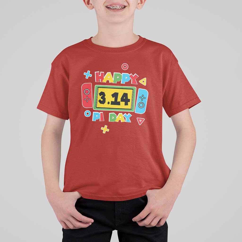 Funny Pi Day T Shirt For Kid Video Game Gamer Math Kids Boys Men