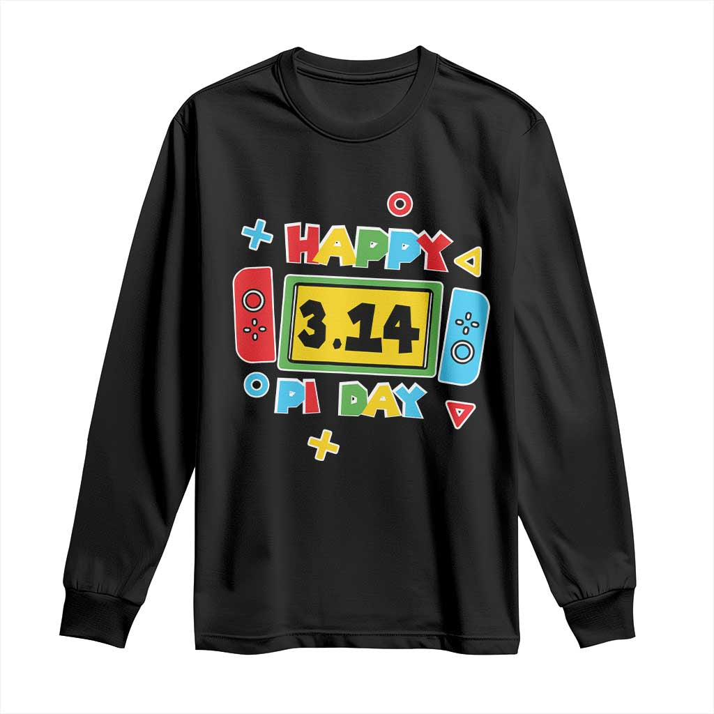 Funny Pi Day Long Sleeve Shirt Video Game Gamer Math Kids Boys Men