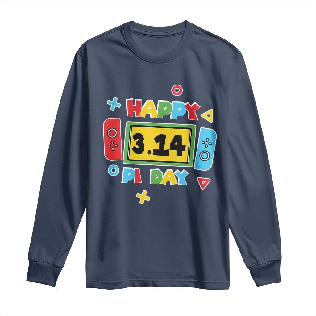 Funny Pi Day Long Sleeve Shirt Video Game Gamer Math Kids Boys Men