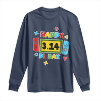 Funny Pi Day Long Sleeve Shirt Video Game Gamer Math Kids Boys Men