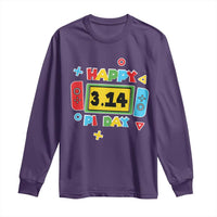 Funny Pi Day Long Sleeve Shirt Video Game Gamer Math Kids Boys Men