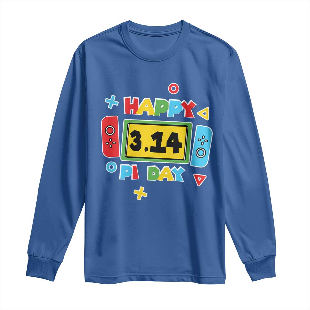 Funny Pi Day Long Sleeve Shirt Video Game Gamer Math Kids Boys Men