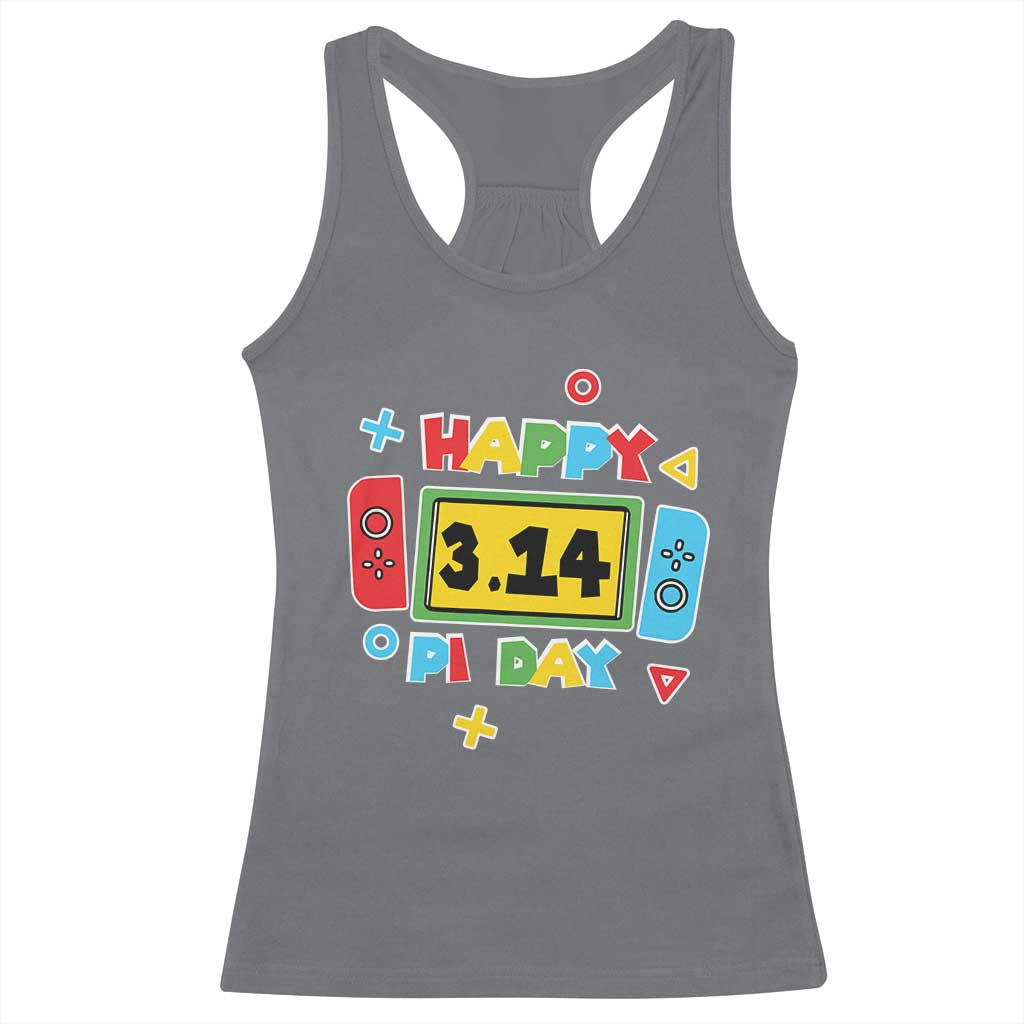 Funny Pi Day Racerback Tank Top Video Game Gamer Math Kids Boys Men