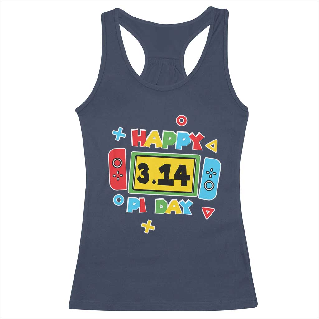 Funny Pi Day Racerback Tank Top Video Game Gamer Math Kids Boys Men