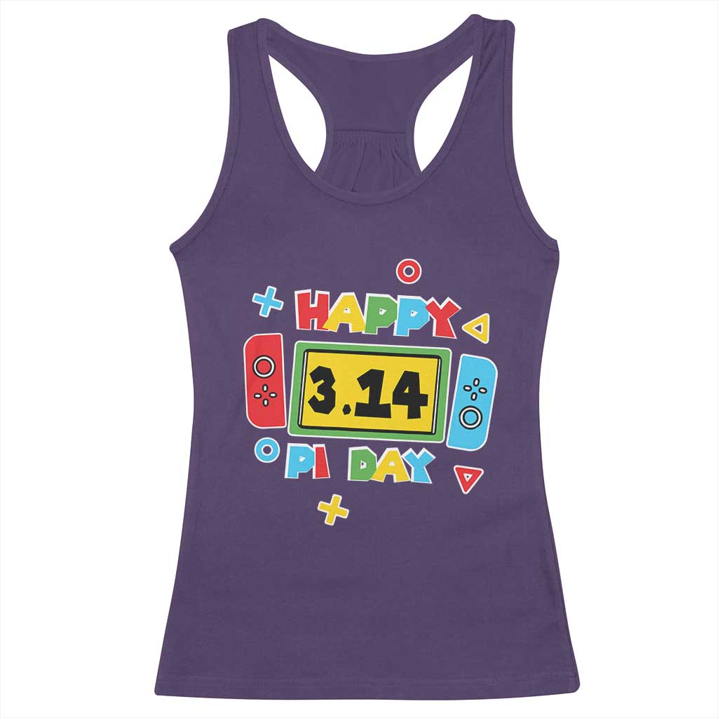 Funny Pi Day Racerback Tank Top Video Game Gamer Math Kids Boys Men