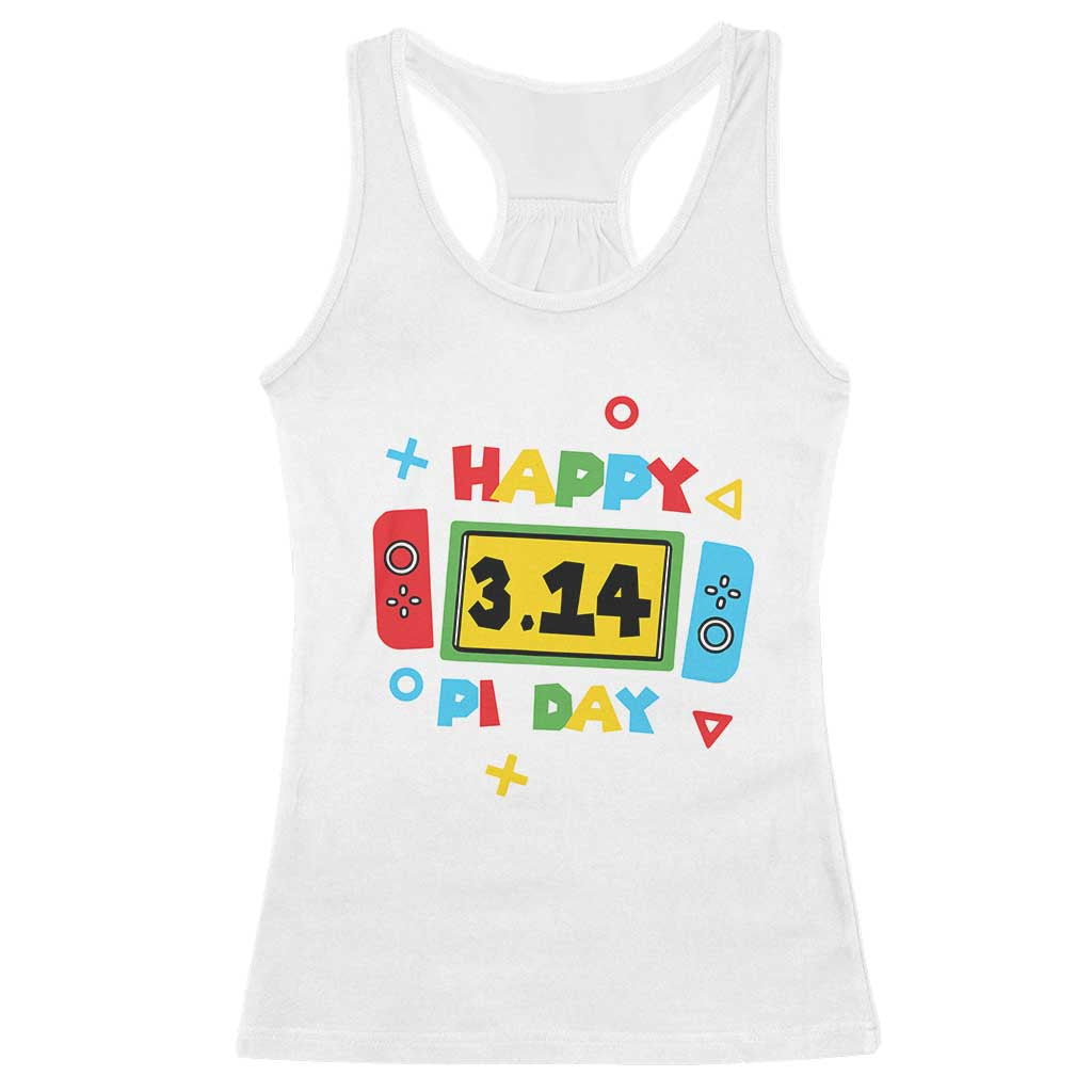 Funny Pi Day Racerback Tank Top Video Game Gamer Math Kids Boys Men