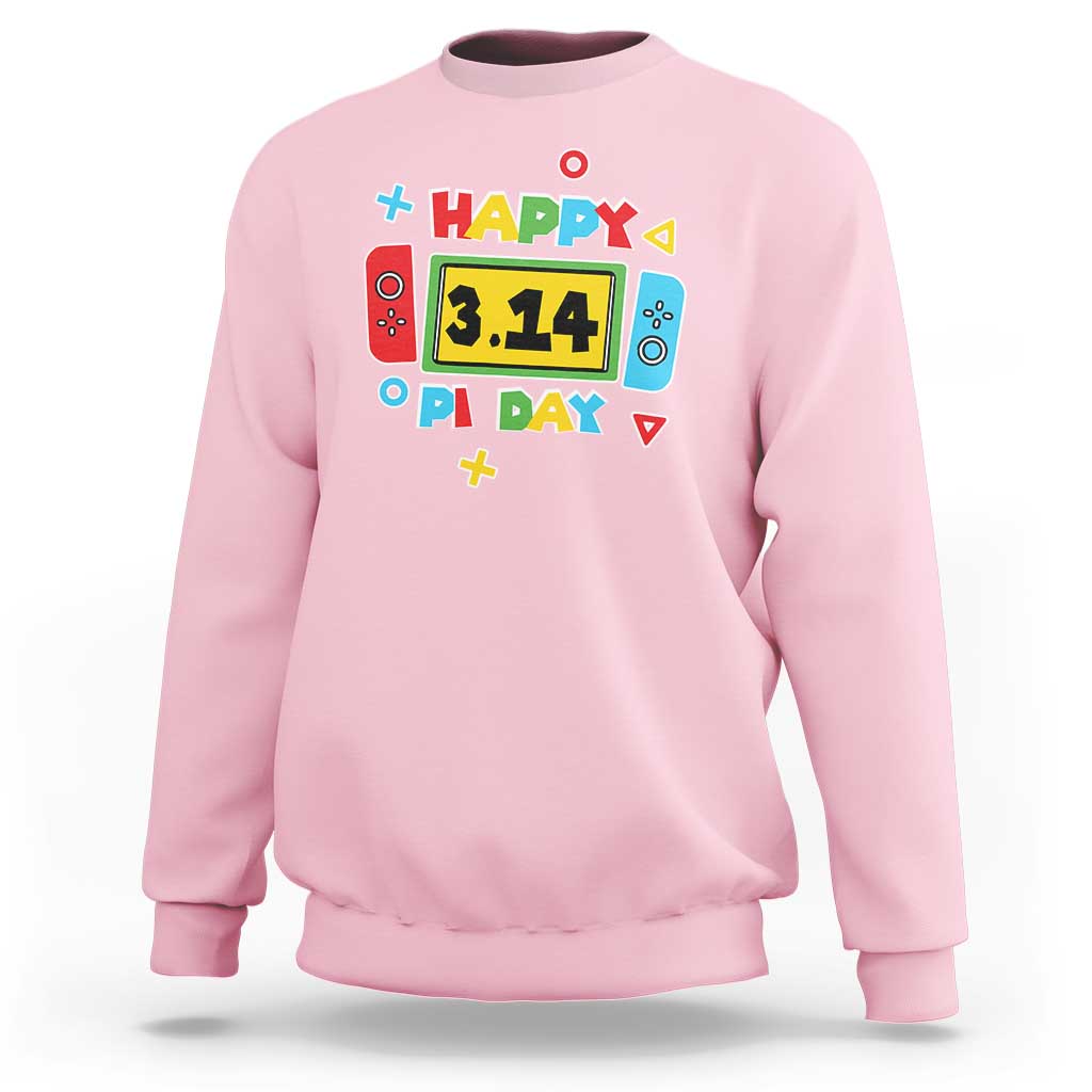 Funny Pi Day Sweatshirt Video Game Gamer Math Kids Boys Men