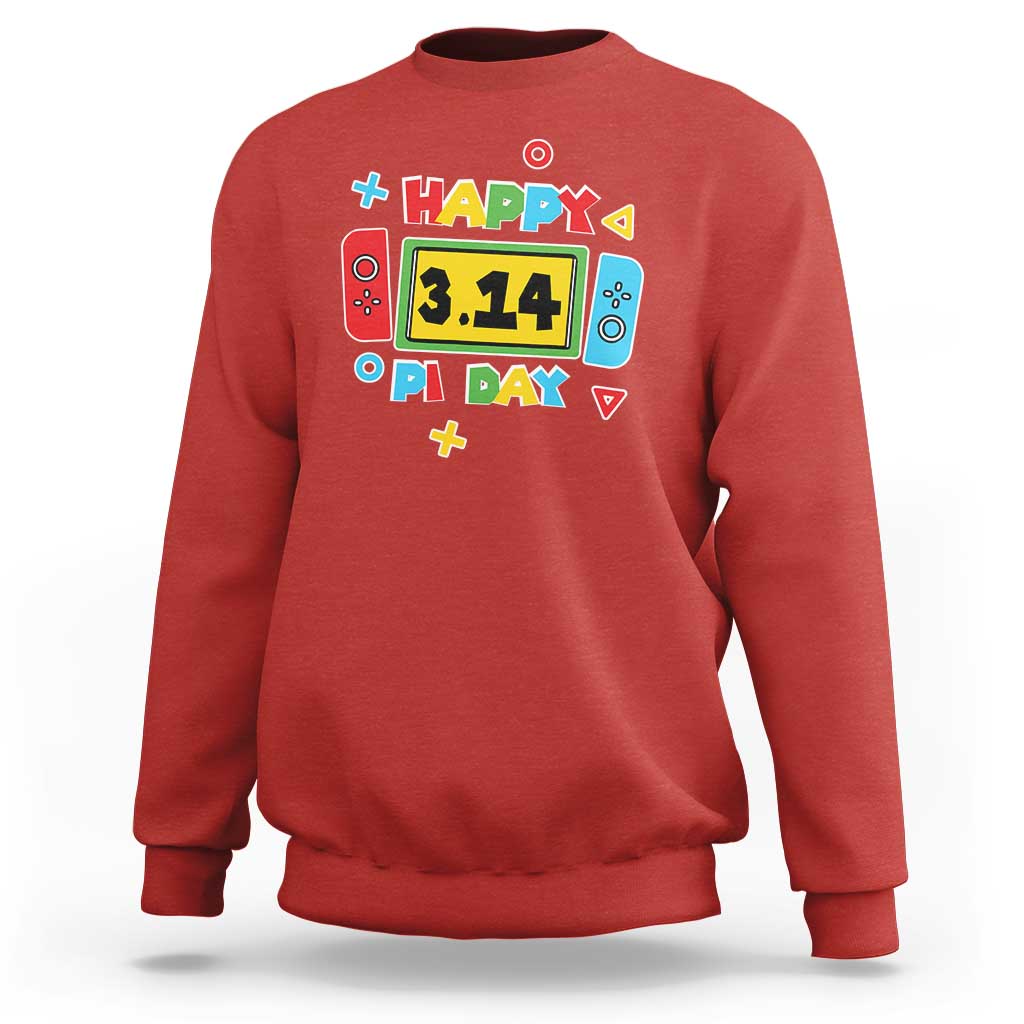 Funny Pi Day Sweatshirt Video Game Gamer Math Kids Boys Men