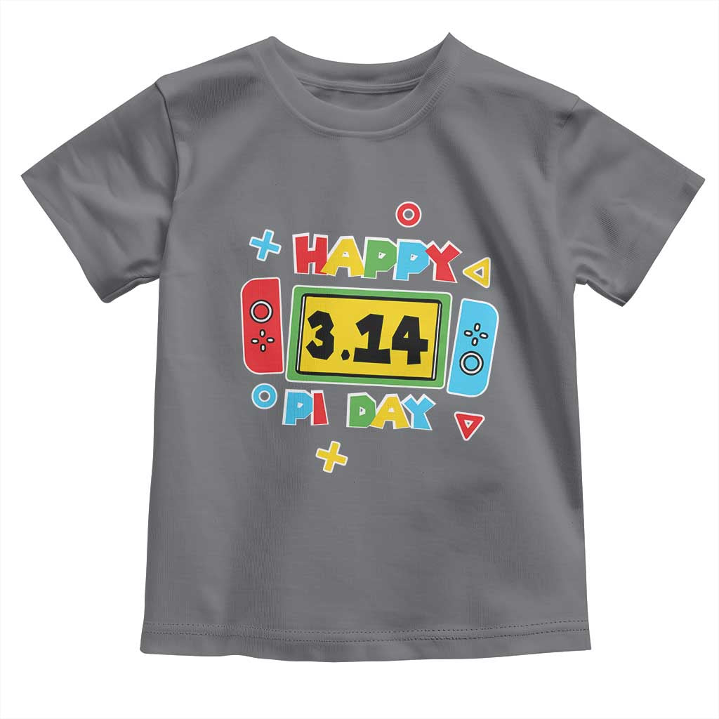 Funny Pi Day Toddler T Shirt Video Game Gamer Math Kids Boys Men