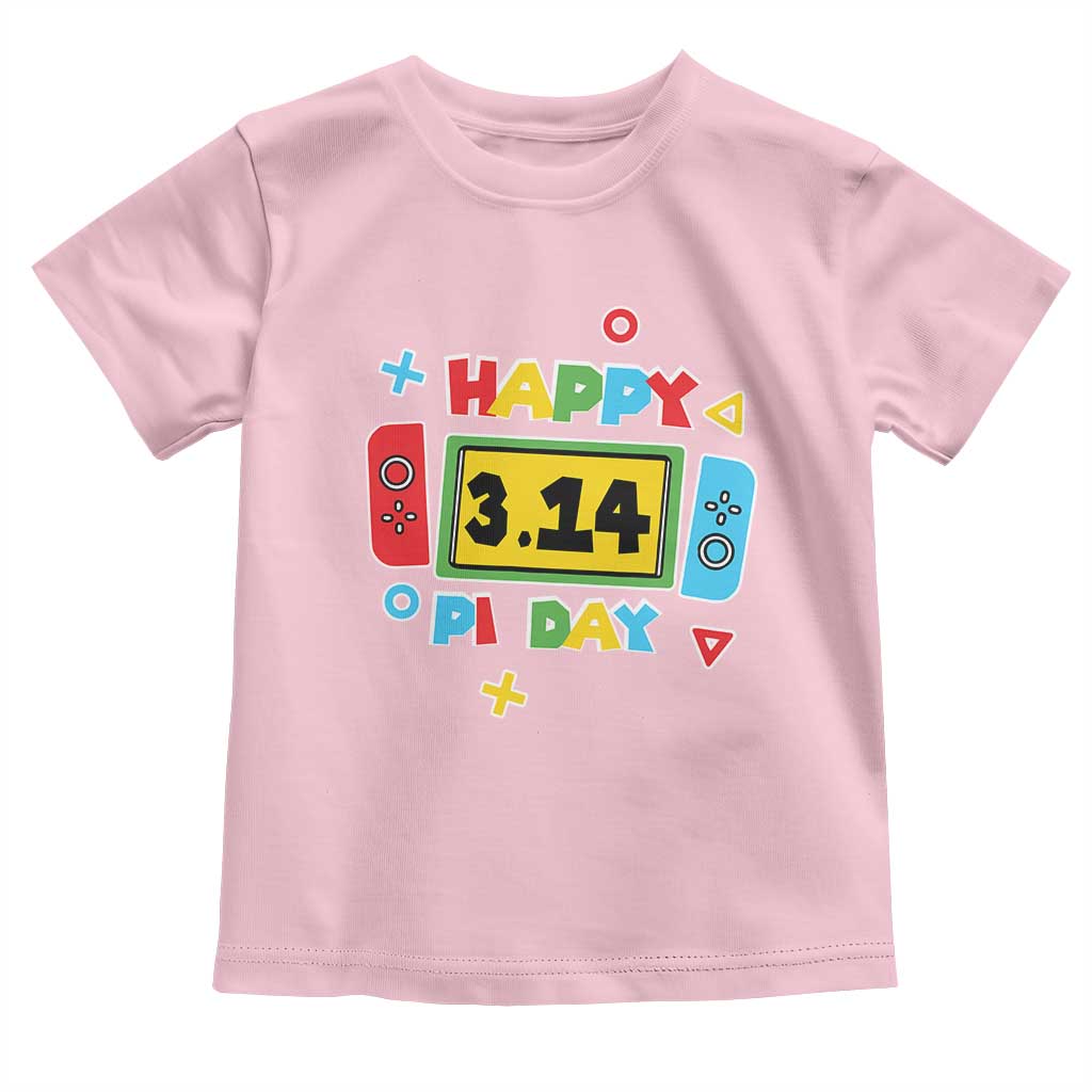 Funny Pi Day Toddler T Shirt Video Game Gamer Math Kids Boys Men