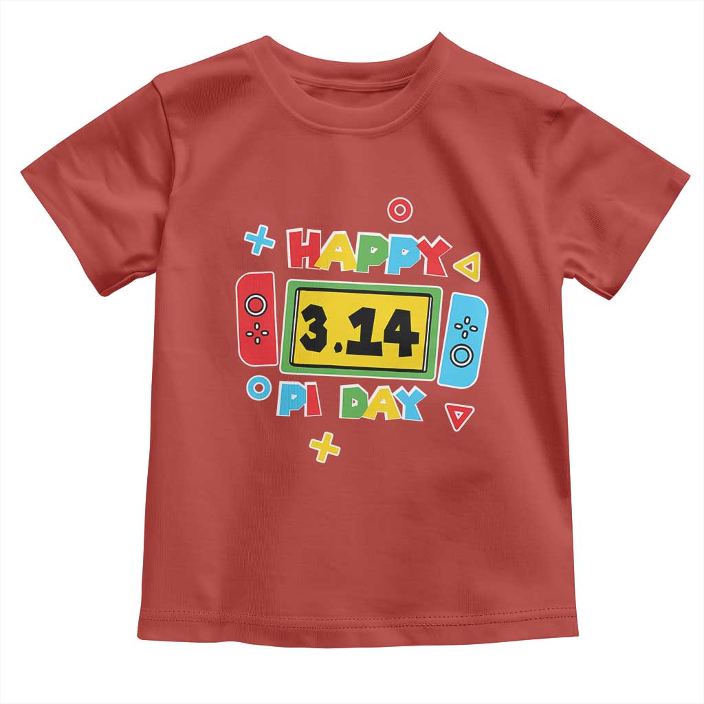 Funny Pi Day Toddler T Shirt Video Game Gamer Math Kids Boys Men