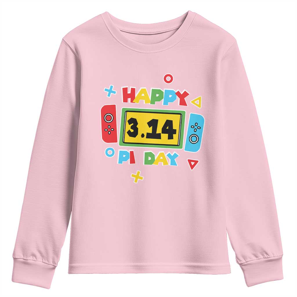 Funny Pi Day Youth Sweatshirt Video Game Gamer Math Kids Boys Men