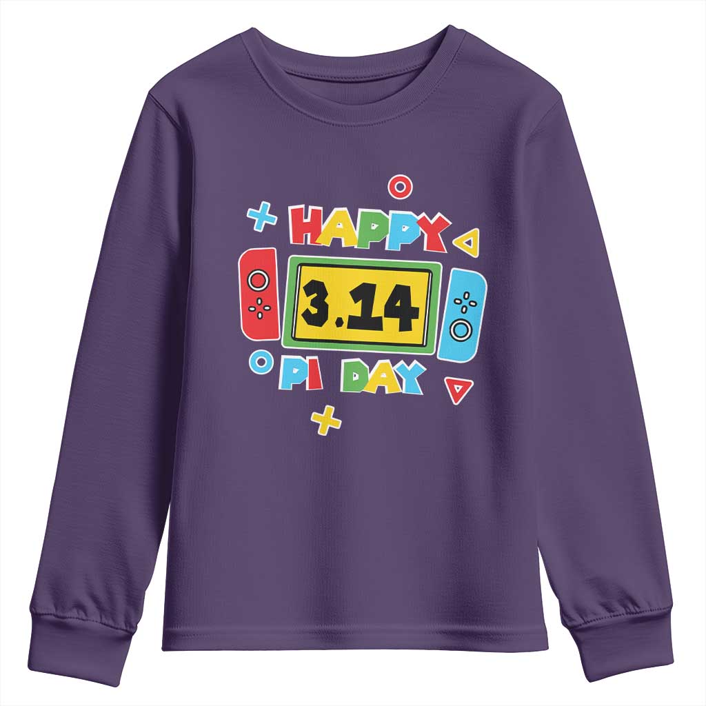 Funny Pi Day Youth Sweatshirt Video Game Gamer Math Kids Boys Men