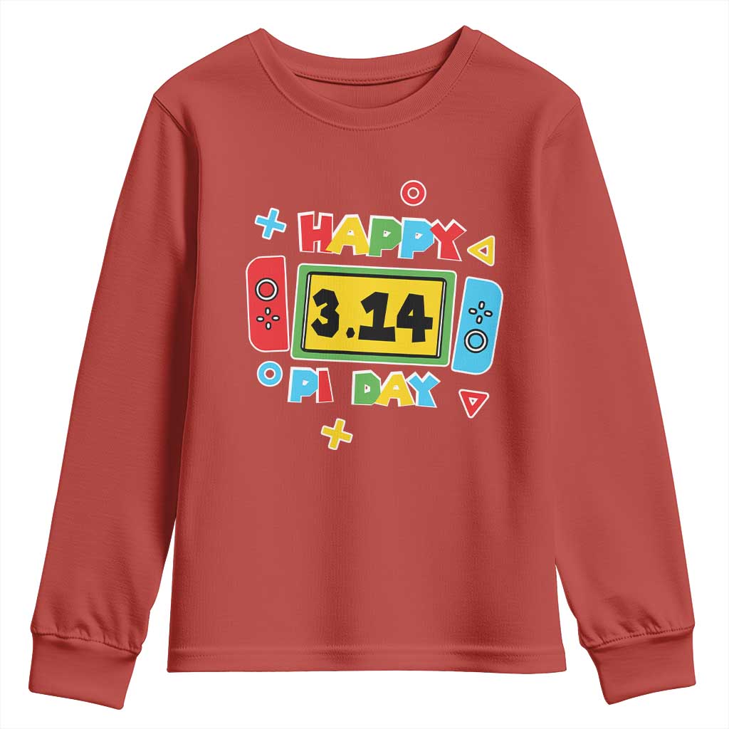 Funny Pi Day Youth Sweatshirt Video Game Gamer Math Kids Boys Men