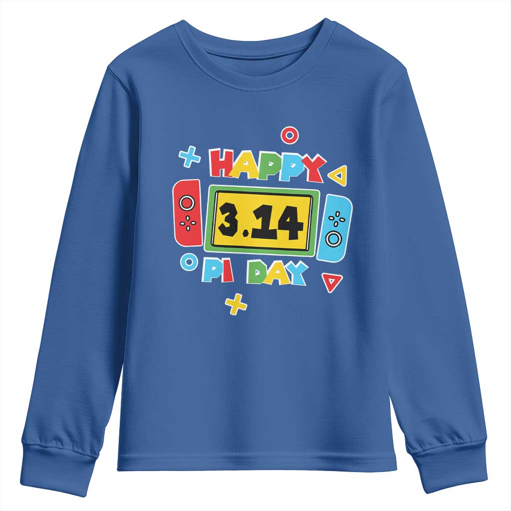 Funny Pi Day Youth Sweatshirt Video Game Gamer Math Kids Boys Men