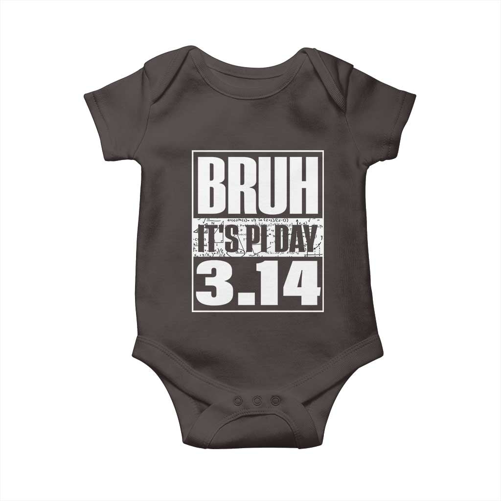 Funny Pi Day Baby Onesie Bruh It's Pi Day 3,14 Math Lover