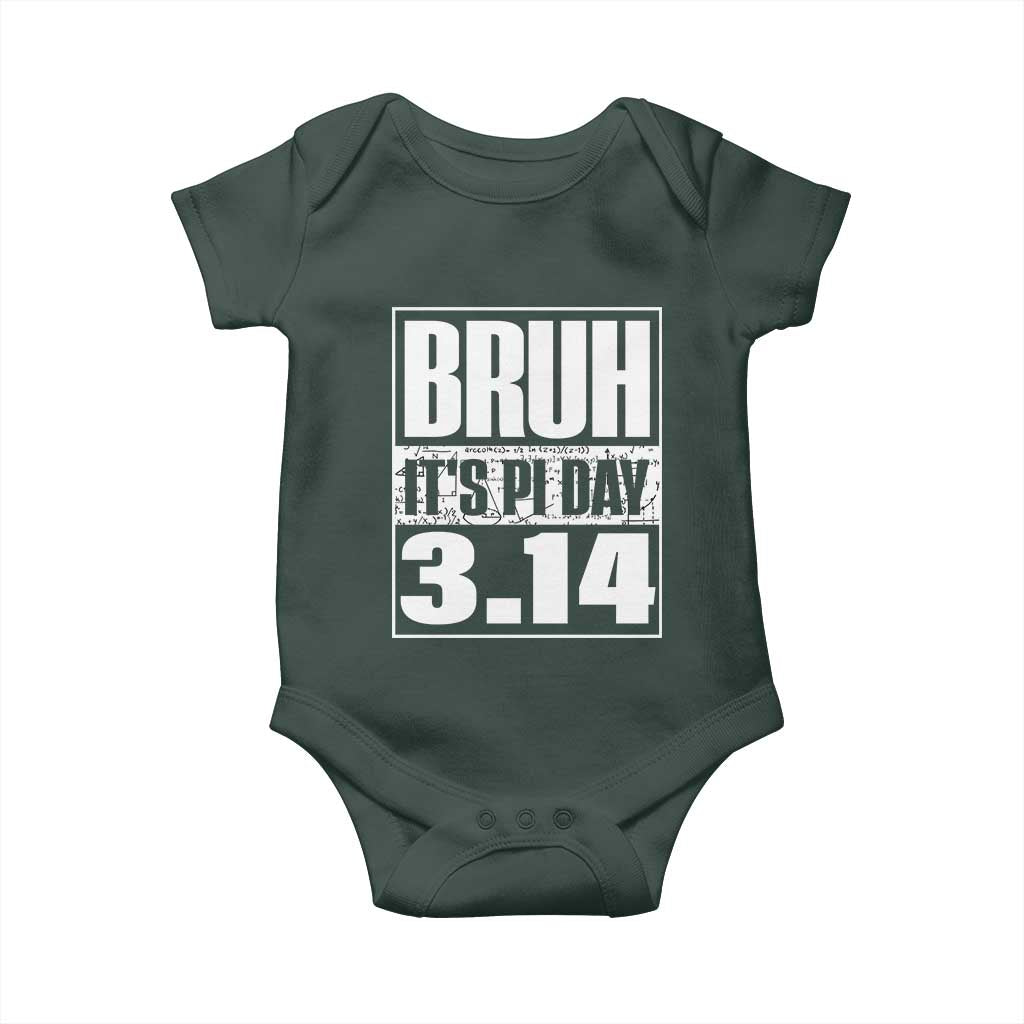 Funny Pi Day Baby Onesie Bruh It's Pi Day 3,14 Math Lover