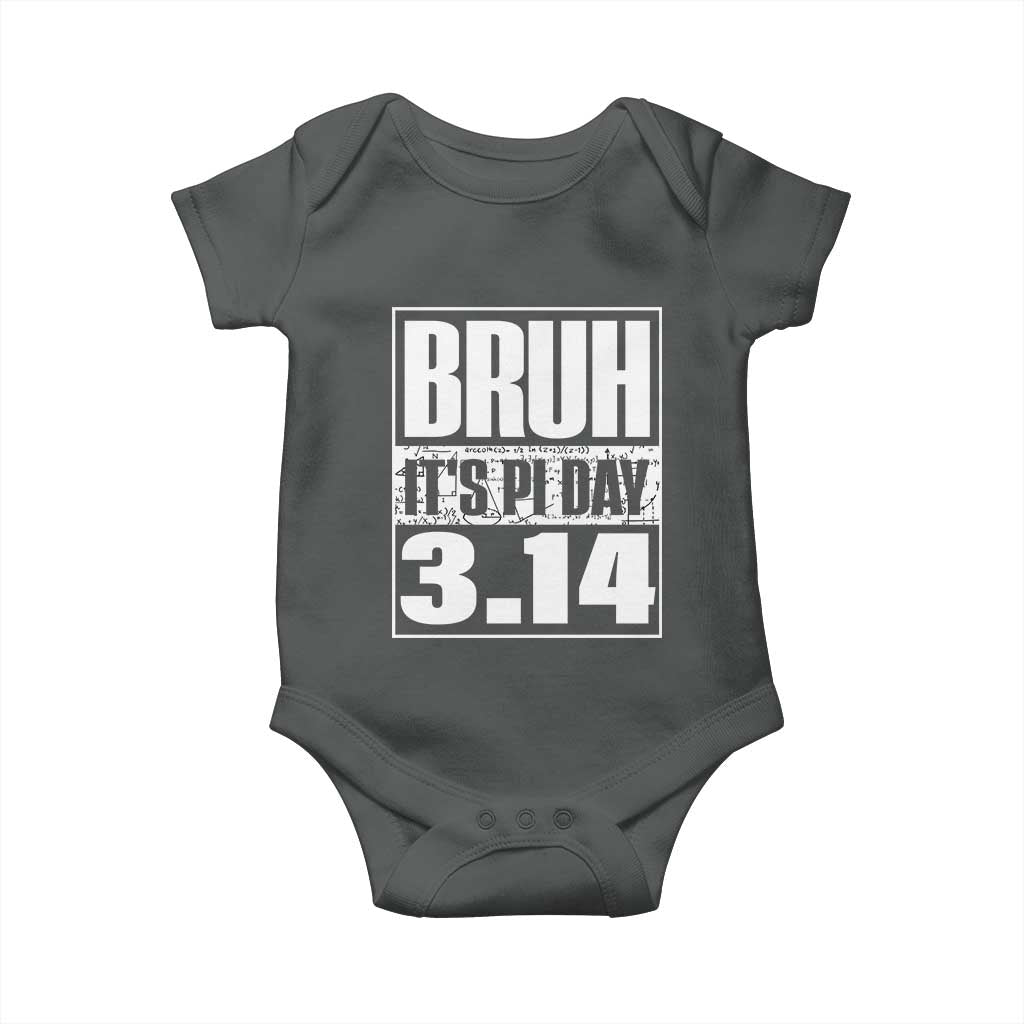 Funny Pi Day Baby Onesie Bruh It's Pi Day 3,14 Math Lover