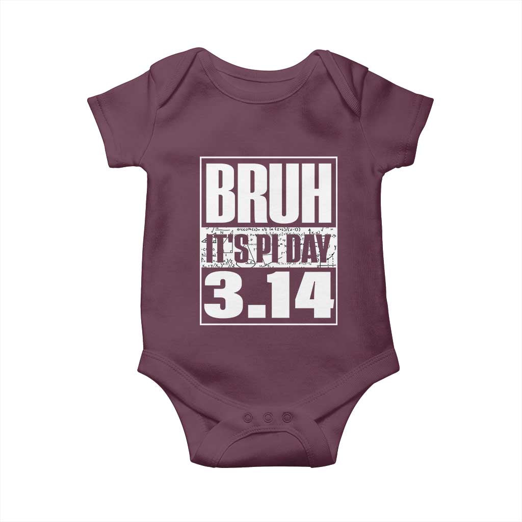 Funny Pi Day Baby Onesie Bruh It's Pi Day 3,14 Math Lover